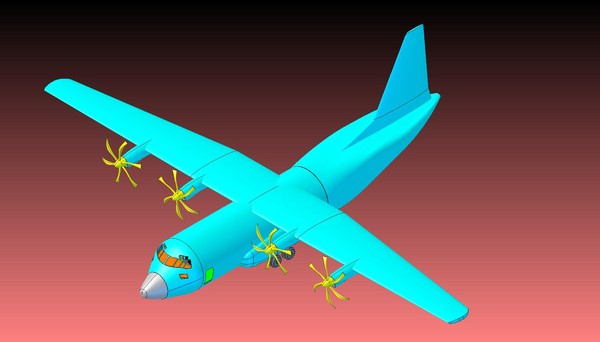 dwg c-130j aircraft solid assembly - C-130J (Rev) Aircraft Solid Assembly Model by RodgerSaintJohn